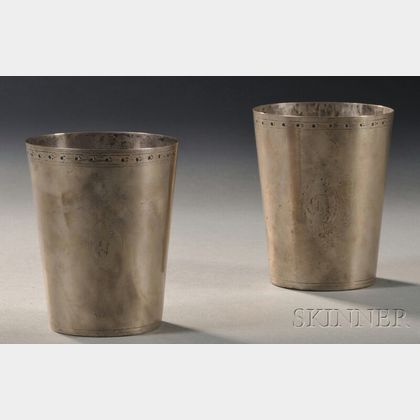 Two Silver Beakers