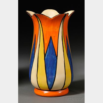 Clarice Cliff Bizarre Ware Vase