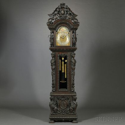 Tiffany Quarter-chiming Tubular Bell Tall Clock