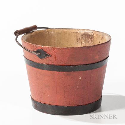 Shaker Red-painted Berry Pail