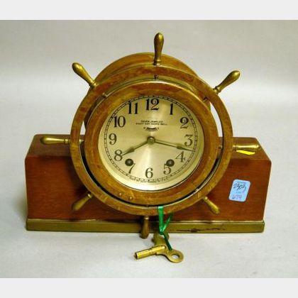 Seth Thomas No. 8 Mayflower Bronze Ship's Bell Clock