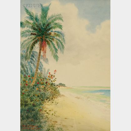 Hartwell Leon Woodcock (American, 1853-1929) Caribbean Beach