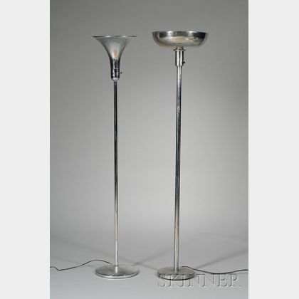 Two Modernist Floor Lamps