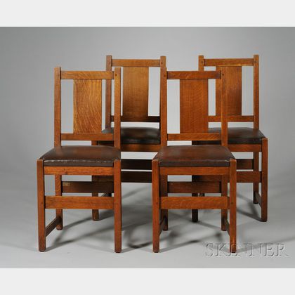 Four L. & J.G. Stickley Dining Chairs