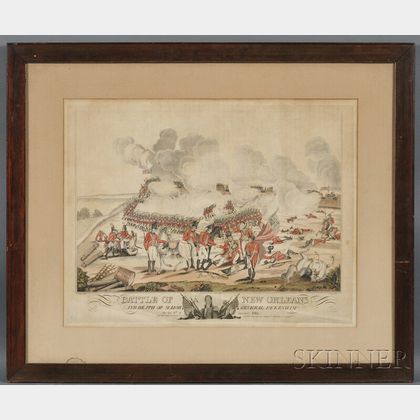 Joseph Yeager, engraver and publisher (Philadelphia, 1792-1859) Battle of New Orleans and Death of Major General Packenham on the 8th o