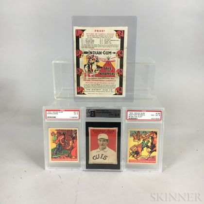 Two 1933 Indian Gum Cards and an Advertisement