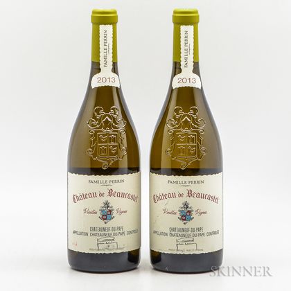 Chateau de Beaucastel Chateauneuf du Pape Blanc Vieilles Vignes 2013, 2 bottles 