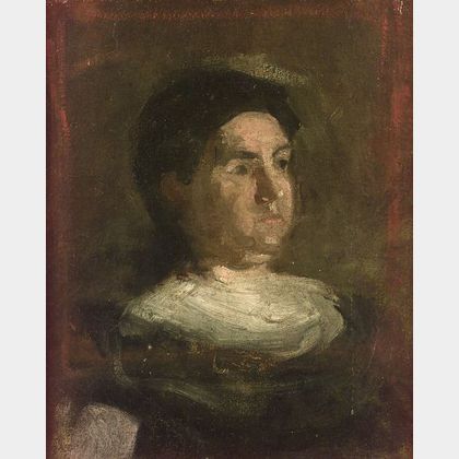 Thomas Eakins (American, 1844-1916) Portrait Sketch of Maybelle Schlichter