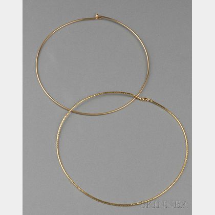 Two 18kt Gold Necklaces