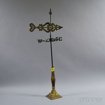 Small Painted Sheet Metal Bannerette Weathervane