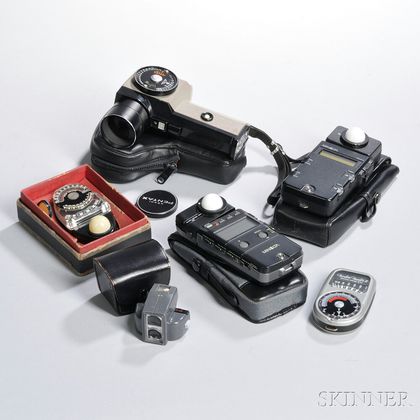 Pentax Spotmeter V and Four Other Light Meters