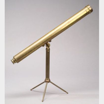 Brass Single-Draw 2-inch Refracting Table Telescope