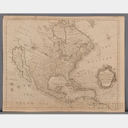 North America. Robert Seale (fl. circa 1745) A Map of North America with the European Settlements & Whatever else is Remarkable in ye W