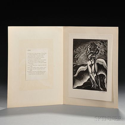 Friedlander, Isac (1890-1968),illustrator 12 Woodcuts for Shakespeare's Sonnets.