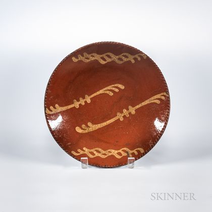 Slip-decorated Redware Plate