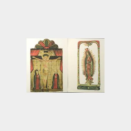 Louie H. Ewing (American, 1908-1983) Lot of Two Serigraphs: V-The Virgin of Guadalupe: A Santo