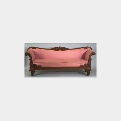Classical Mahogany Veneer Sofa
