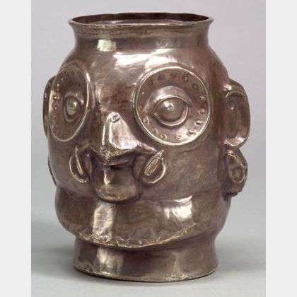 Pre-Columbian Silver Beaker
