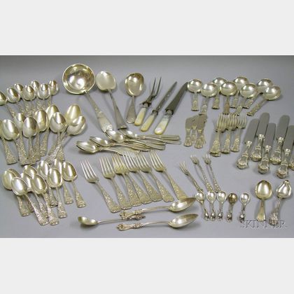 Large Lot of Assorted Mostly Sterling Silver Flatware