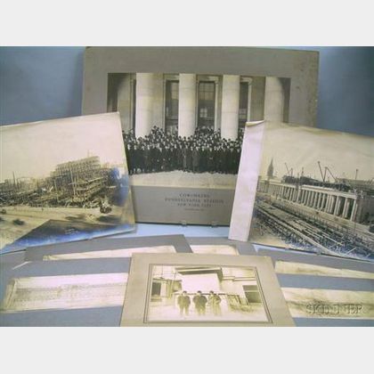 Five Photographs Relating to Construction of Pennsylvania Station, New York City