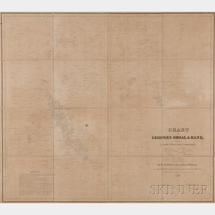 Georges Bank, Charles Wilkes (1798-1877) Chart of Georges Shoal & Bank
