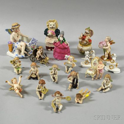 Nineteen Porcelain Figures