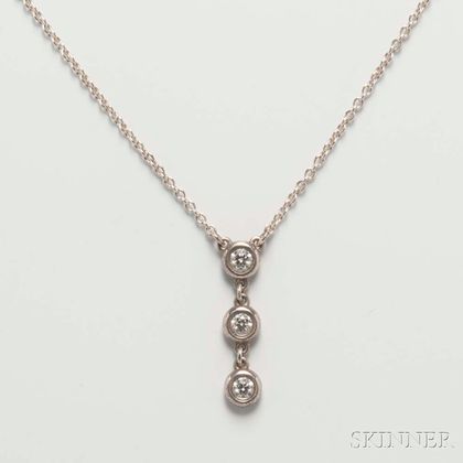Tiffany & Co. Elsa Peretti Sterling Silver and Diamond Necklace