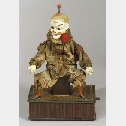 Lever-Operated Clown Juggler Automaton