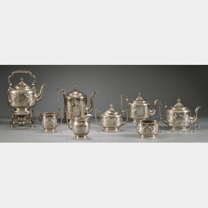 Eight-piece Bigelow, Kennard & Co. Sterling Tea and Coffee Service