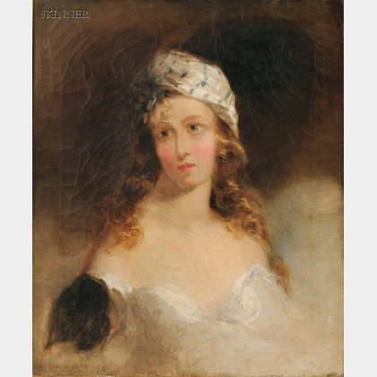 Attributed to Thomas Sully (American, 1783-1872) Portrait of a Woman, Probably Fanny Kemble