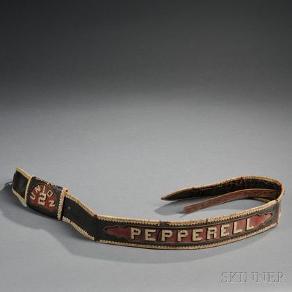 Patent Leather Fireman's Belt "Pepperell,"