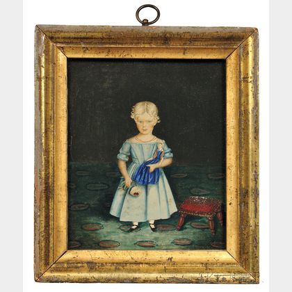 Miniature Portrait of a Girl with a Doll