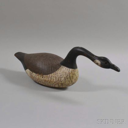 Carved and Painted Canada Goose Decoy