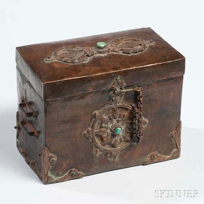 Copper Sheet Box with Hinged Cover