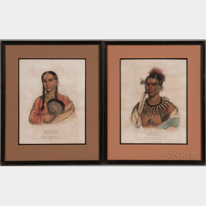 Two Framed McKenney & Hall Native American Lithographs