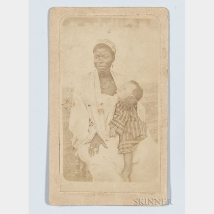 Carte-de-visite Depicting a Black Woman and Her Child