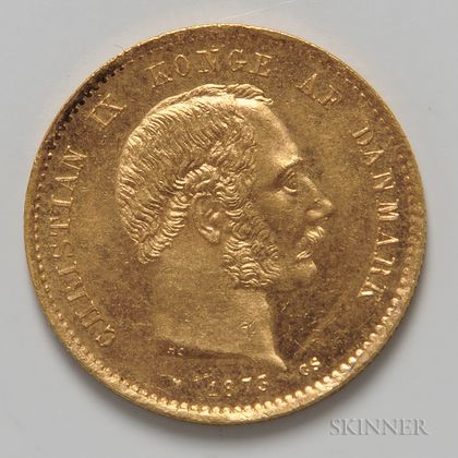 1873 Danish 20 Kroner Gold Coin