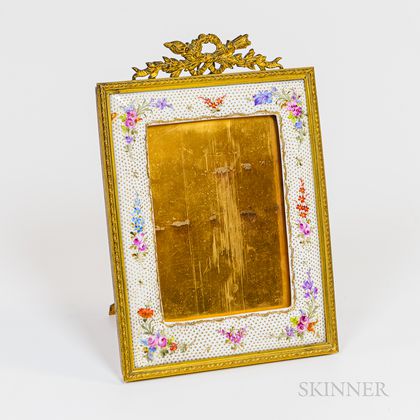 Gilt Bronze and Enameled Picture Frame