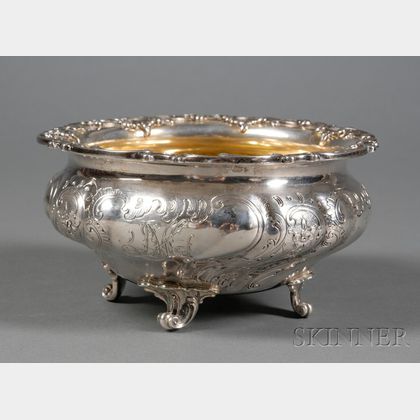 German .800 Silver Rococo Revival Sugar Bowl