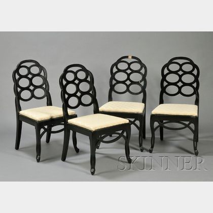 Four Frances Elkin (1888-1953) Loop Chairs