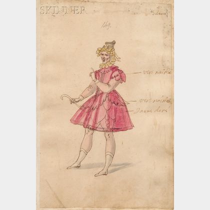 Studio of Daniel Rabel (French, 1578-1637) Costume Design for a Gentleman