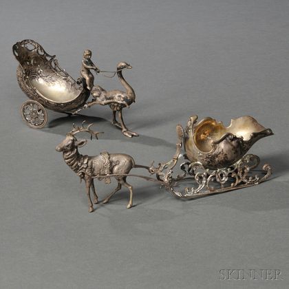 Two Continental Silver Figural Pieces