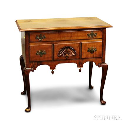 Queen Anne-style Carved Maple Dressing Chest