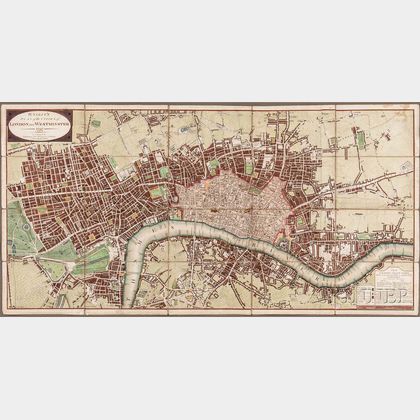 London. Wallis's Plan of the Cities of London and Westminster.