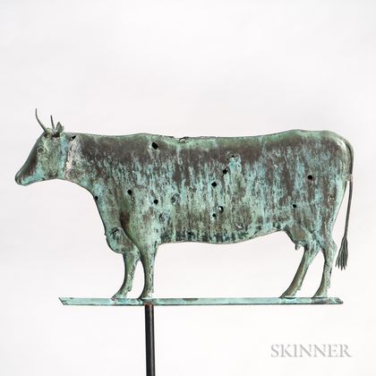 Molded Sheet Copper Cow Weathervane
