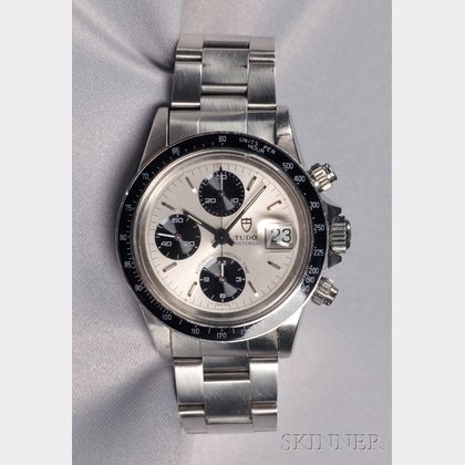 Stainless Steel Pre-Tiger Woods Chronograph Wristwatch, Tudor