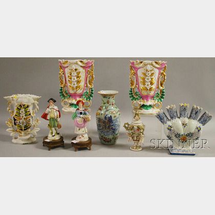 Eight Assorted Decorative Porcelain Table Items