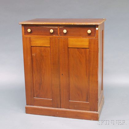 Davenport Two-drawer Walnut Cabinet