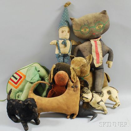 Group of Antique Stuffed Animals and Toys Auction Number 2722T Lot Number 1075 Skinner Auctioneers