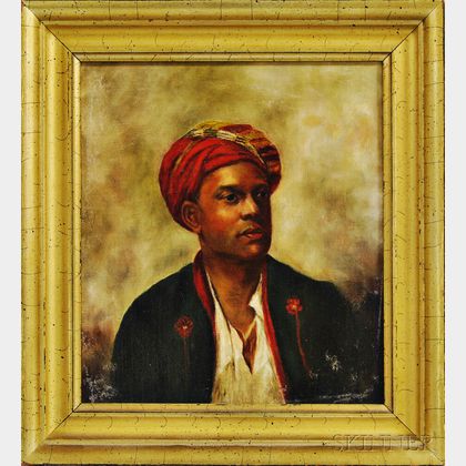 American School, 19th Century Man in a Red Turban